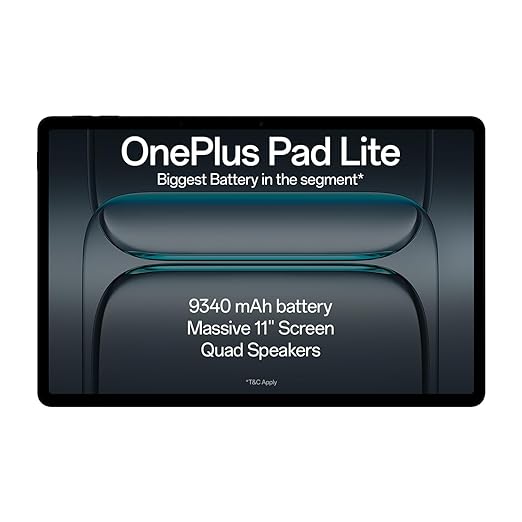OnePlus Pad Lite 11 | 9,340 mAh Quad Hi-Res Speakers