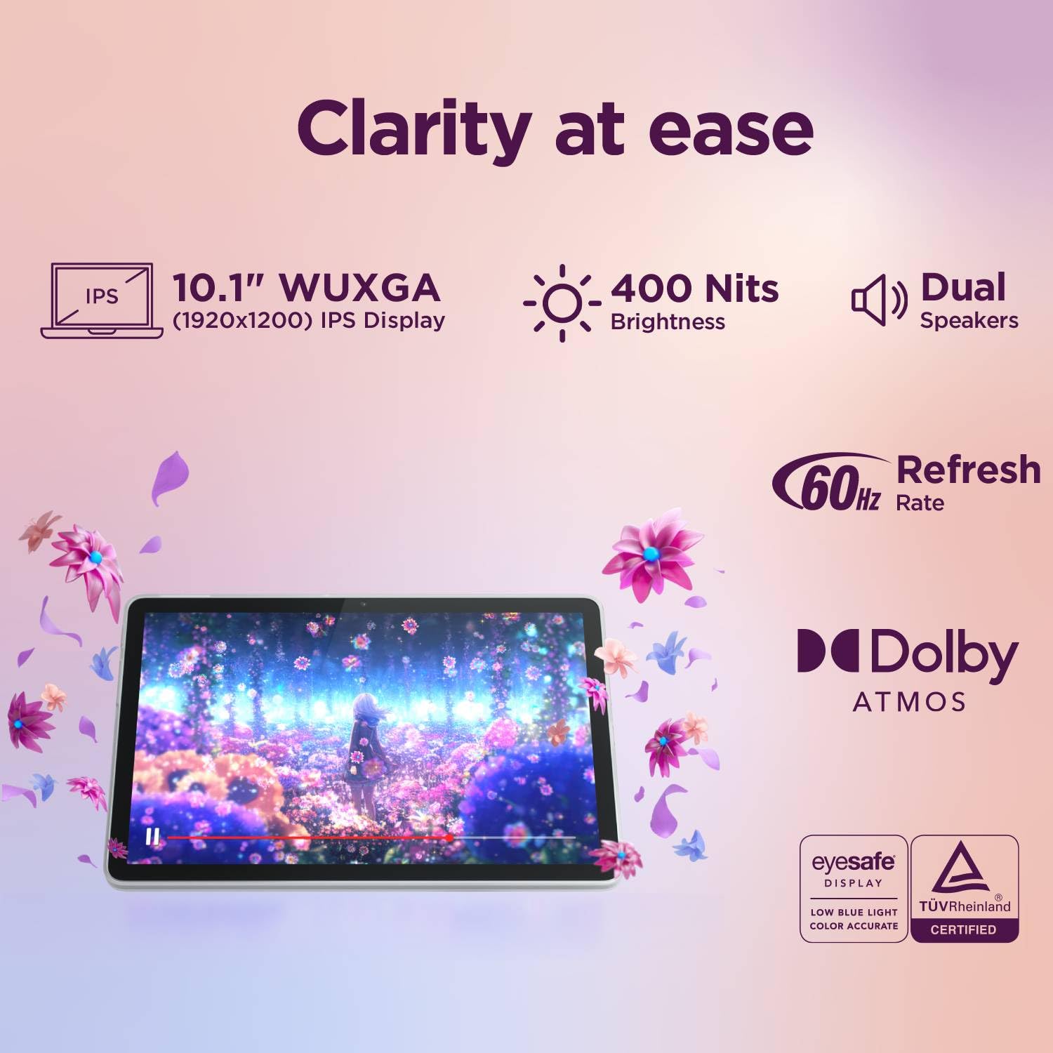 Lenovo Tab 10.1″ Wi-Fi 4 + 64 GB Android 14 Polar Blue - Image 3