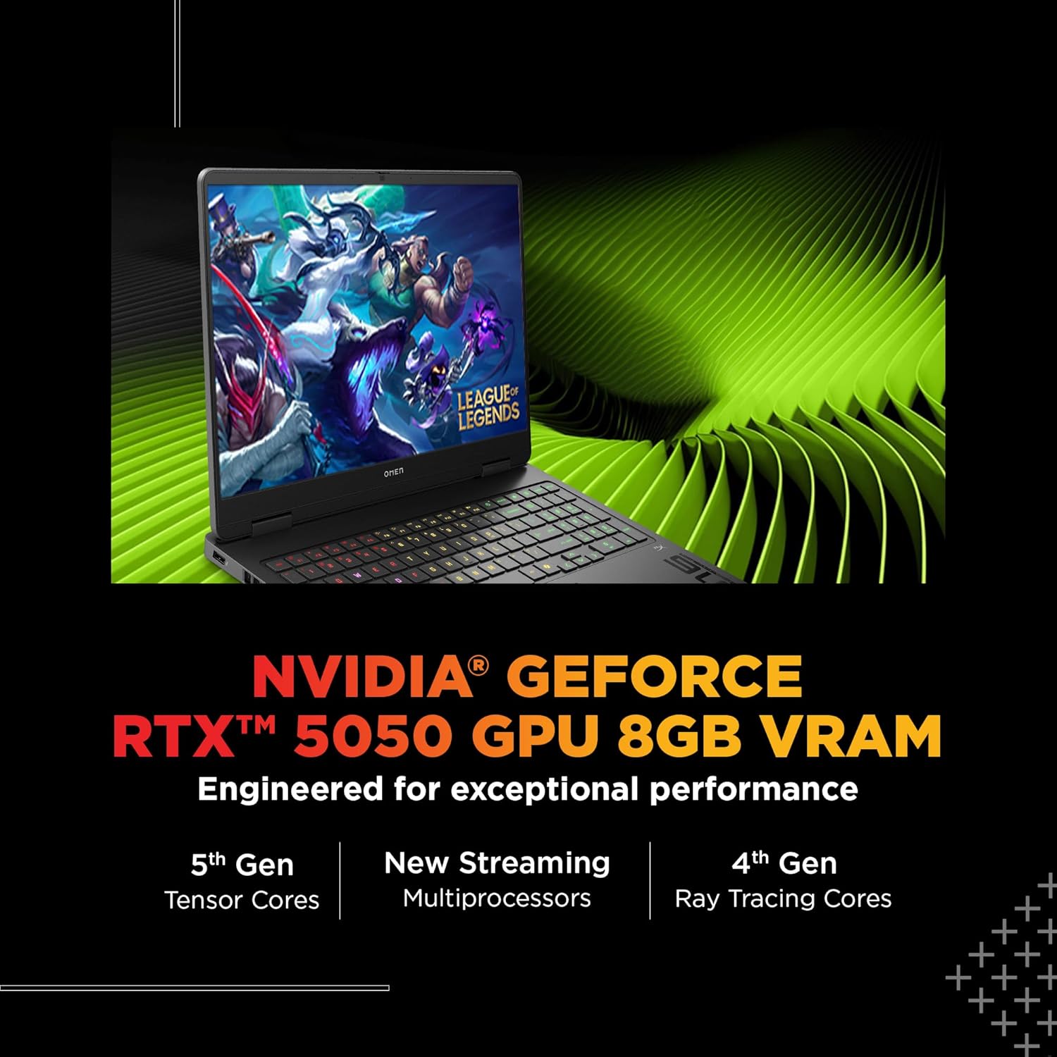 HP Omen, 14th Gen Intel Core i7-14650HX, 8GB RTX 5050, 24GB DDR5(Upgradeable) 1TB SSD, 165Hz, 2k WUXGA, 3ms, 400 nits, 16''/40.6cm, Win11, M365* Office24, Black, 2.43kg, am0241TX, RGB Gaming Laptop - Image 3