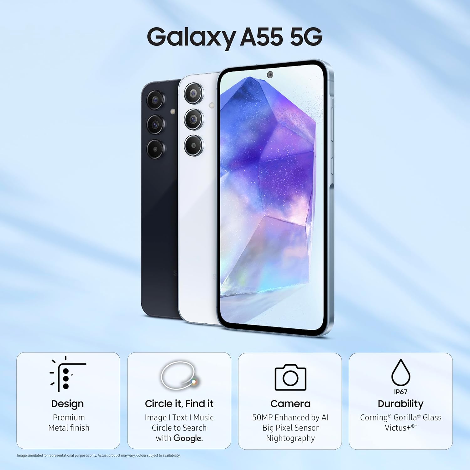 Samsung Galaxy A55 12/256GB Awesome Iceblue 50MP OIS - Image 4
