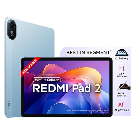 Redmi Pad 2 11 2.5K WiFi + 4G Pen Support 9000 mAh