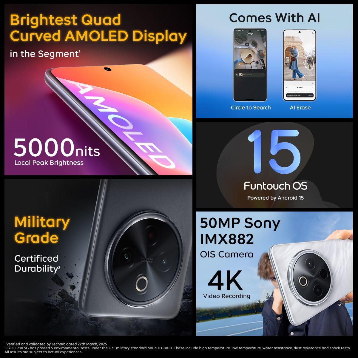 iQOO Z10 12/256GB Snapdragon 7s Gen3 7300mAh - Image 3