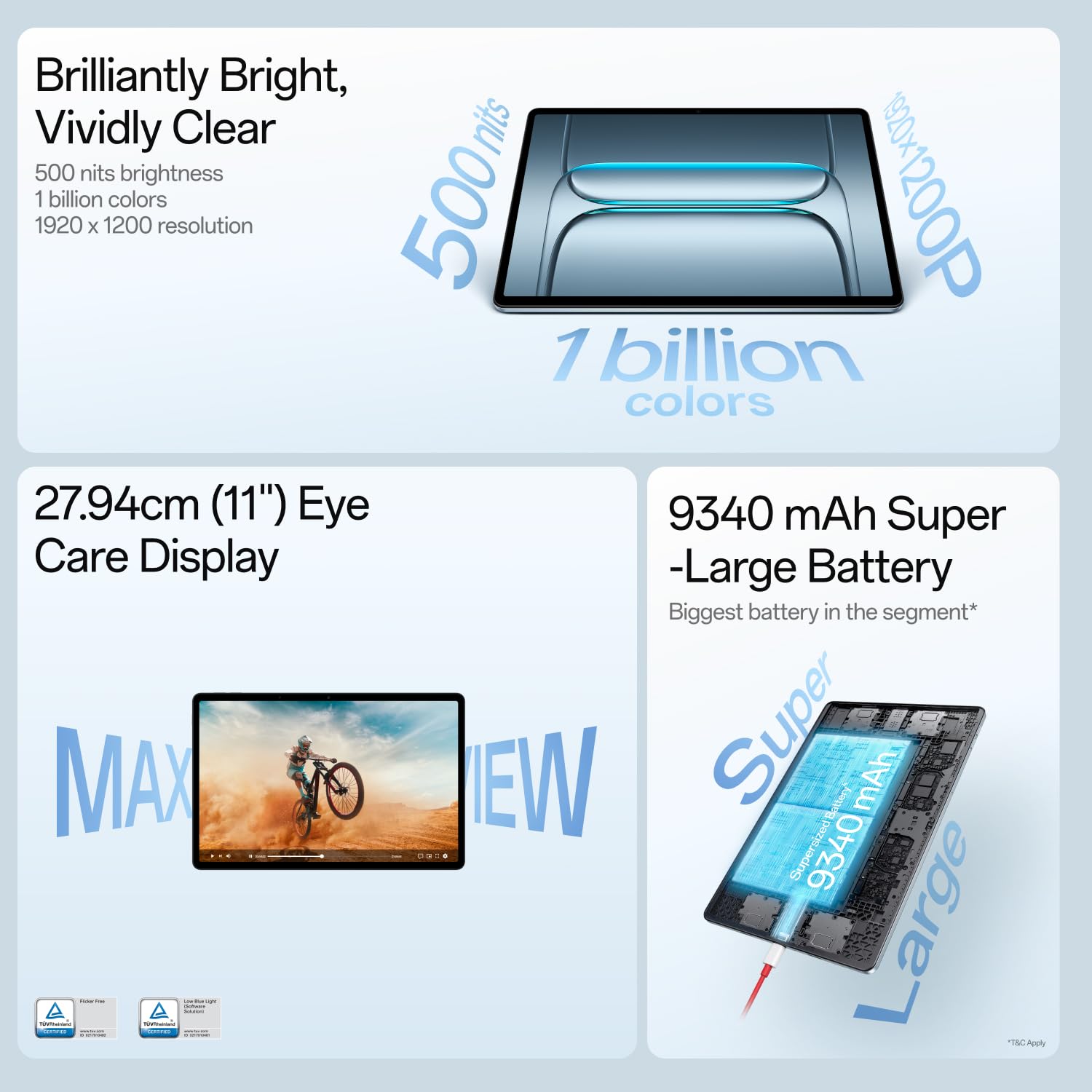 OnePlus Pad Lite 11 | 9,340 mAh Quad Hi-Res Speakers - Image 2