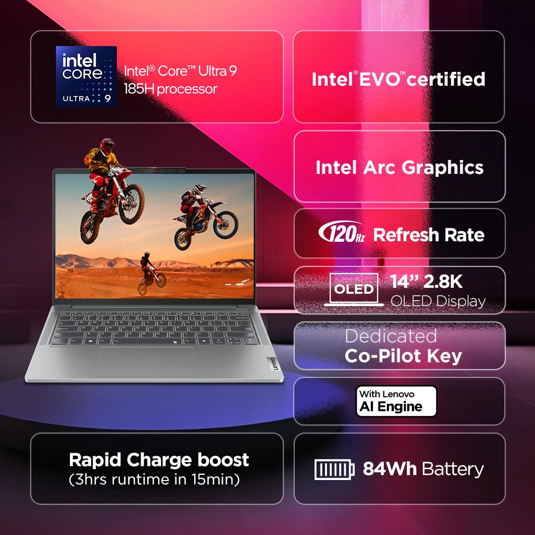 Lenovo IdeaPad Pro 5, Intel Core Ultra 9 185H, 32GB RAM, 1TB SSD, 2.8K-OLED 400Nits 120Hz, 14 - Image 2