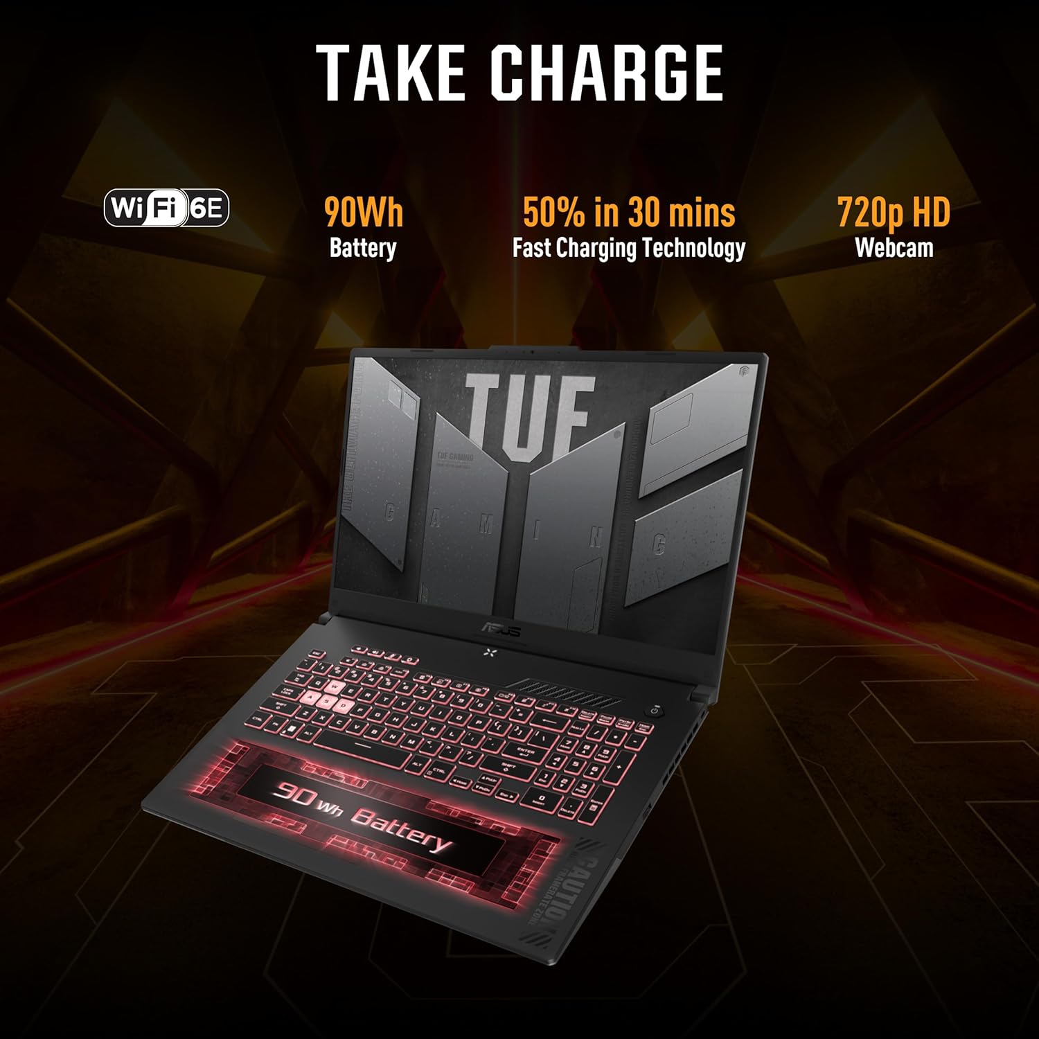 ASUS TUF F15 13th Gen, Intel Core i7-13620H Gaming Laptop(NVIDIA RTX 4060-8GB/140W TGP/16GB RAM/512GB SSD/FHD/15.6 - Image 3