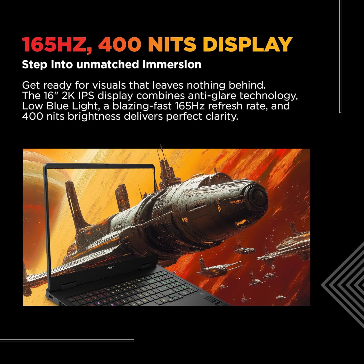 HP Omen, 14th Gen Intel Core i7-14650HX, 8GB RTX 5050, 24GB DDR5(Upgradeable) 1TB SSD, 165Hz, 2k WUXGA, 3ms, 400 nits, 16''/40.6cm, Win11, M365* Office24, Black, 2.43kg, am0241TX, RGB Gaming Laptop - Image 5