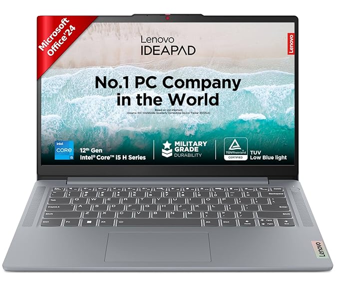 Lenovo IdeaPad Slim 3, Intel Core i5-12450H, 12th Gen, 16GB RAM, 512GB SSD, FHD, 14