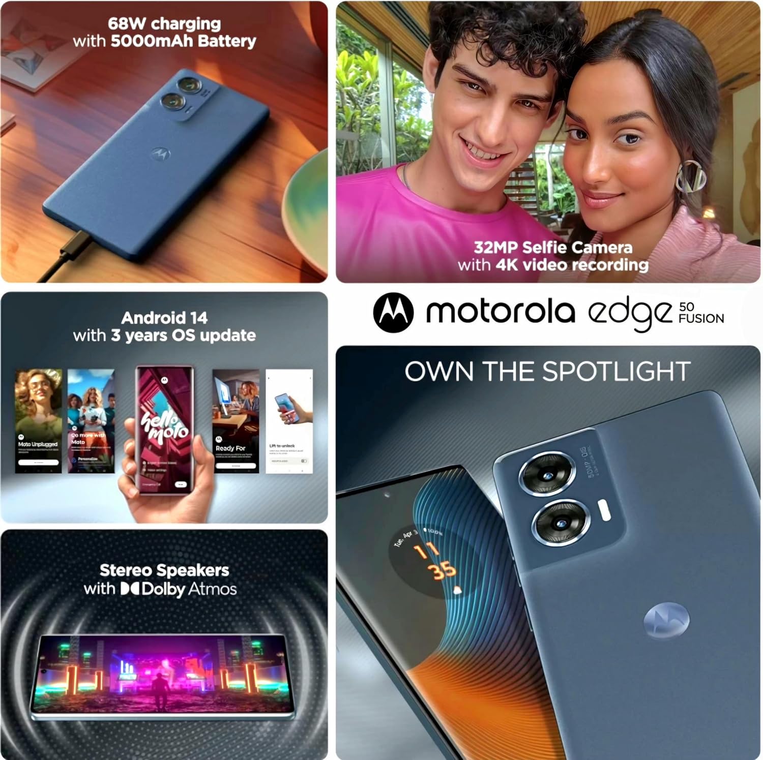 Motorola Edge 50 Fusion 12/256 Forest Blue Snapdragon 7s Gen2 - Image 6