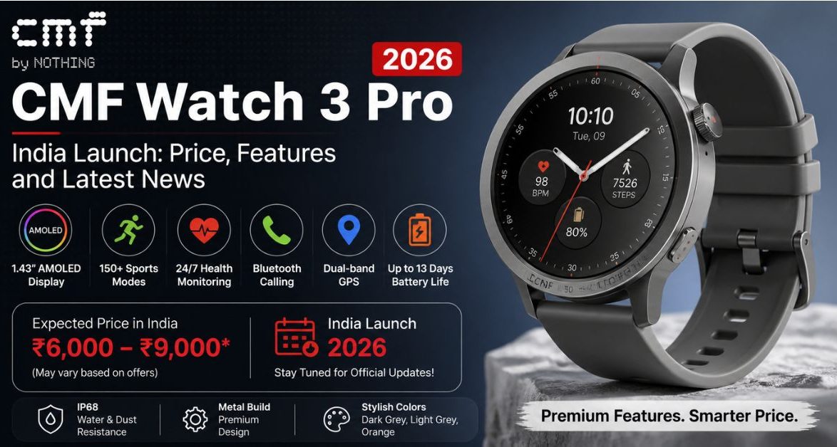 CMF Watch 3 Pro 2026 India Launch