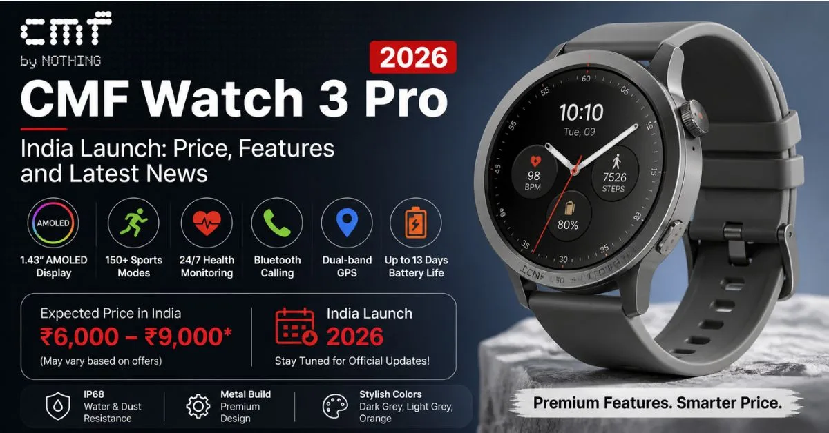 CMF Watch 3 Pro 2026 India Launch