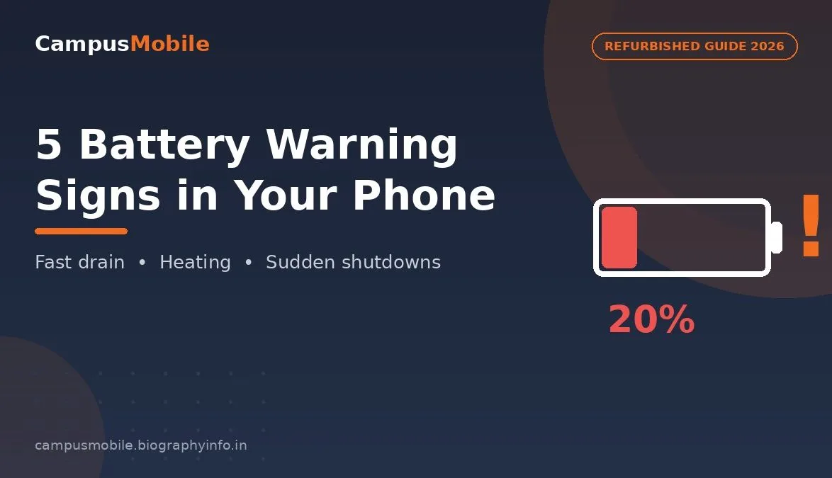 5 phone battery warning signs 2026 - fast drain, heating and sudden shutdowns