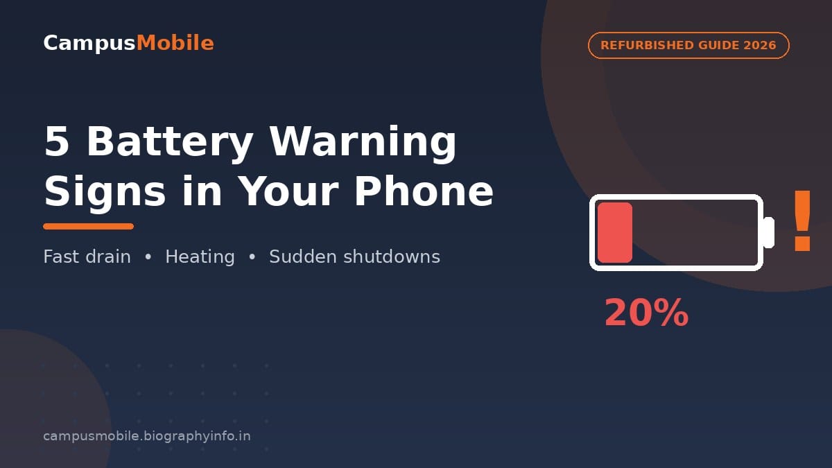 5 phone battery warning signs 2026 - fast drain, heating and sudden shutdowns
