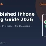 Refurbished iPhone buying guide India 2026 - battery health, IMEI check and condition grades