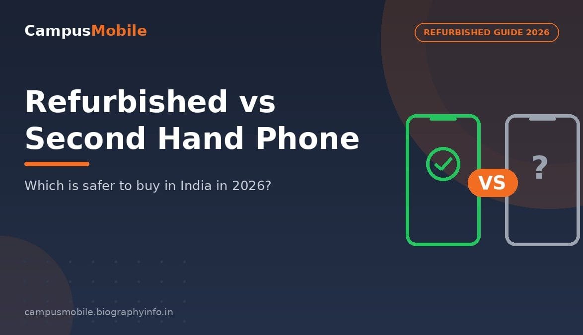 Refurbished vs second hand phone comparison India 2026 - which is safer to buy