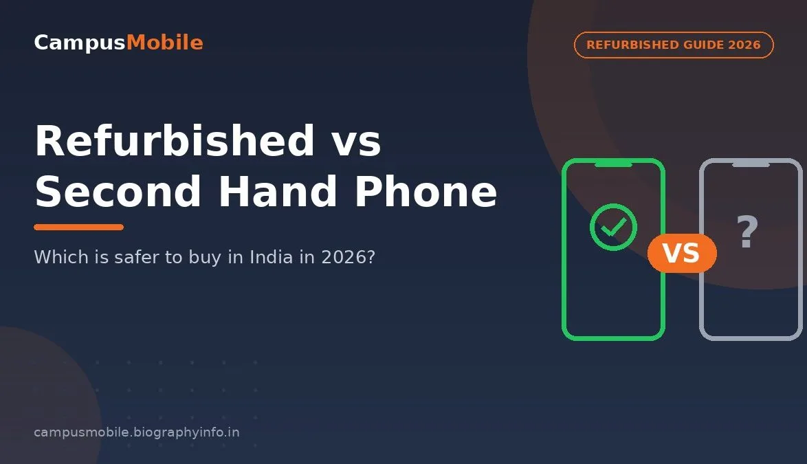 Refurbished vs second hand phone comparison India 2026 - which is safer to buy