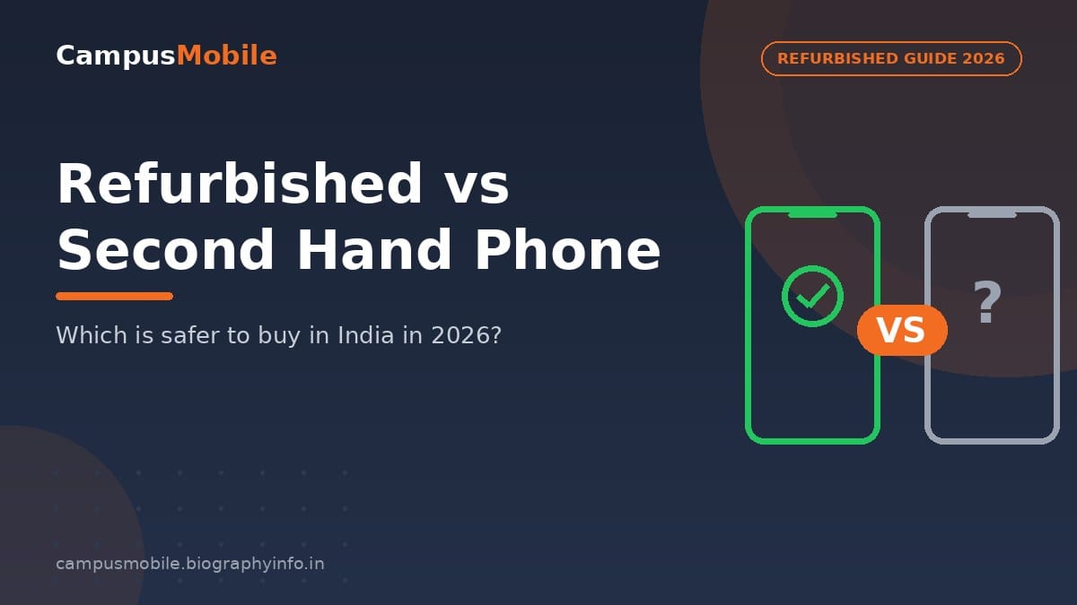 Refurbished vs second hand phone comparison India 2026 - which is safer to buy