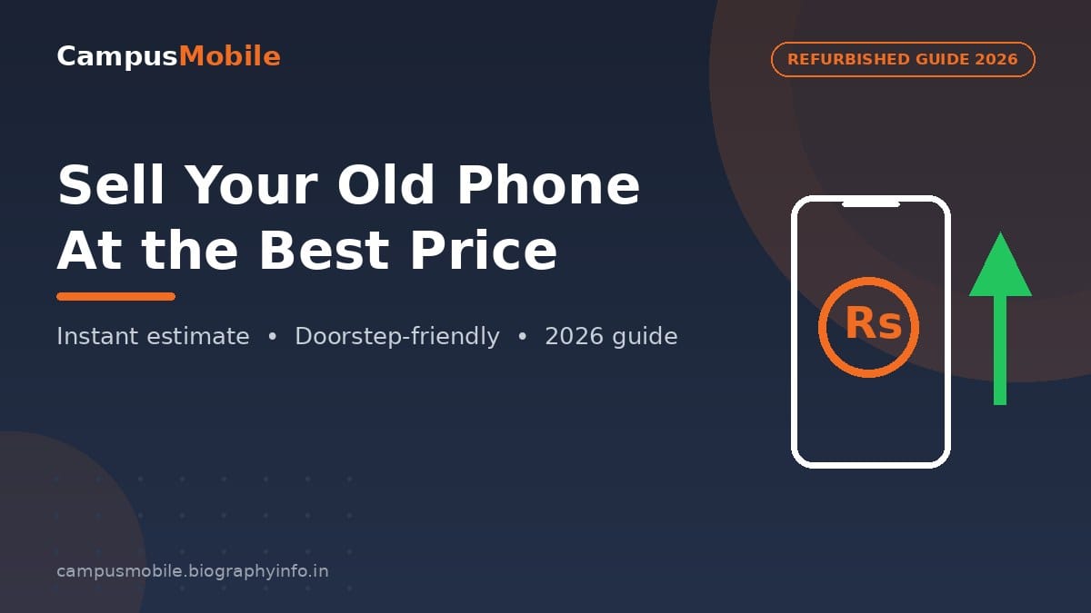 Sell your old phone at the best price in India 2026 - instant estimate guide
